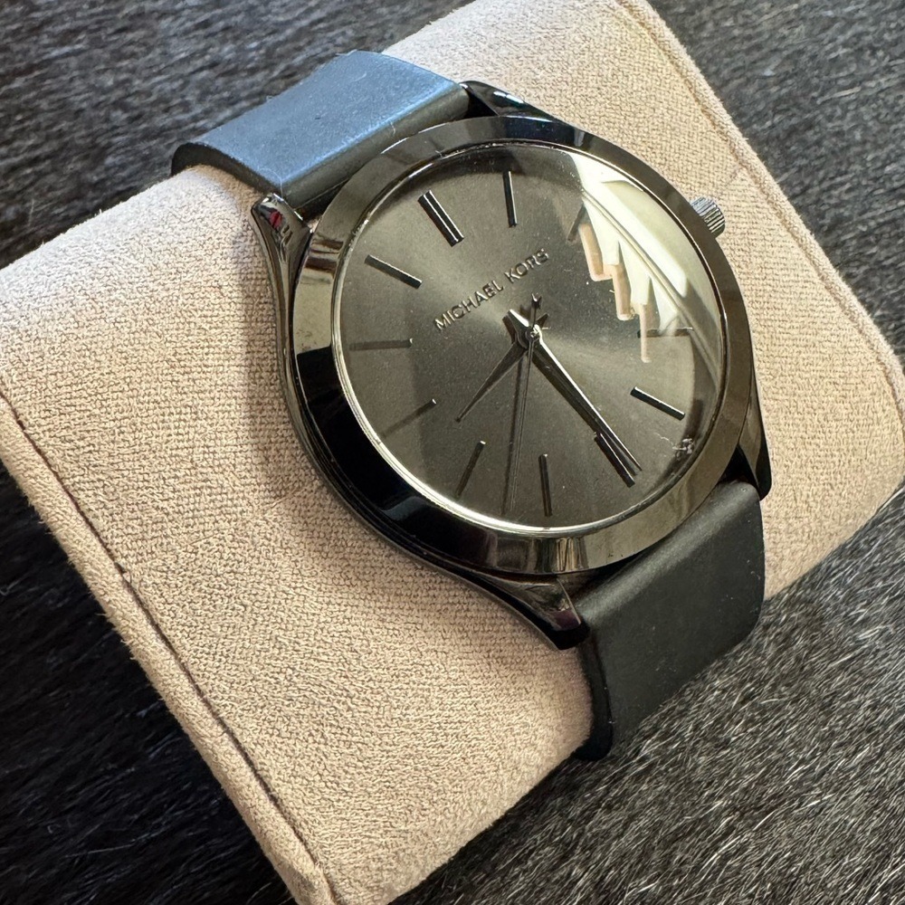 Michael Kors Women's Slim Black on Black Watch (42mm) - Picture 3 of 4